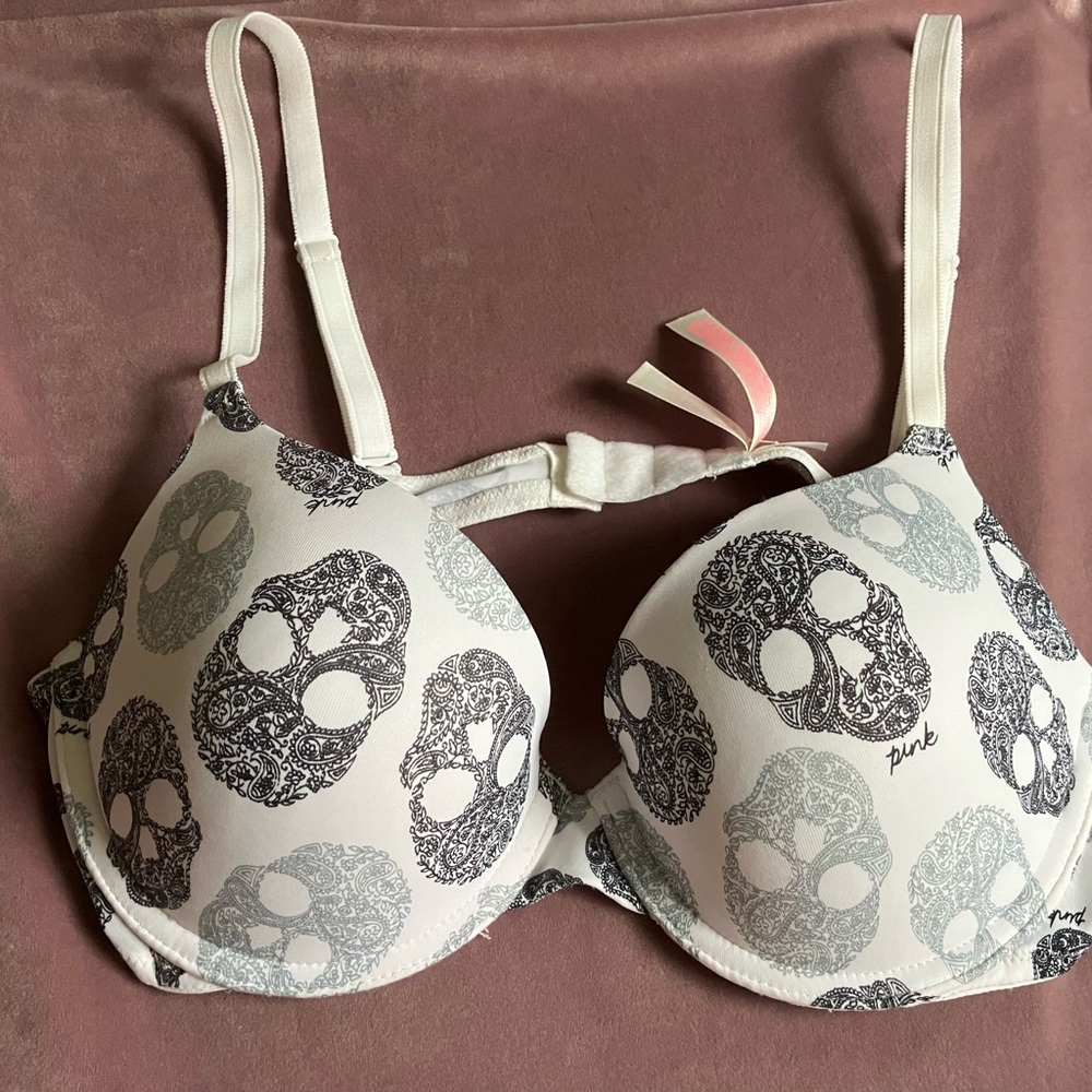 V.S pink skull bra